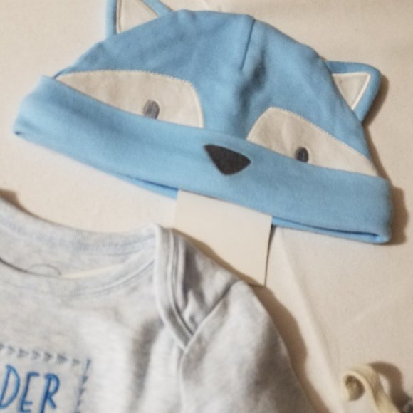 Gymboree Newborn Essentials {Cozy Cub} 6-12 month Bodysuit, outlet 6-12 hat & pa - Picture 3 of 4